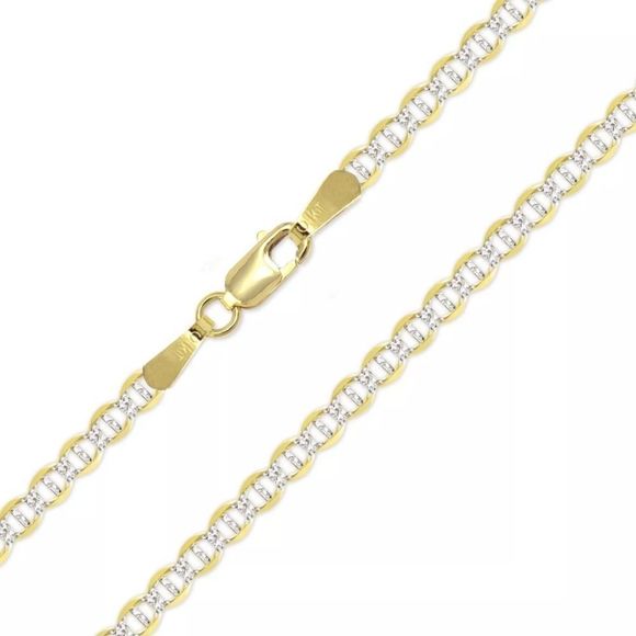 NEW Real Gold Diamond Cut Mariner Chain 3mm 20” - Picture 2 of 4